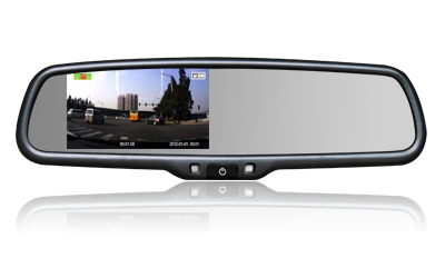 Écran de 4,3 pouces double caméra 720P/480P voiture DVR rétroviseur moniteur, EV-043LA